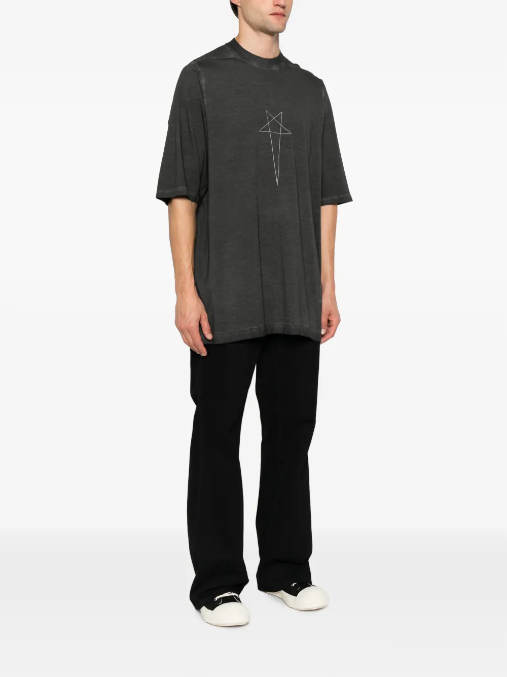 Rick Owens DRKSHDW T-shirt met ronde hals Grijs