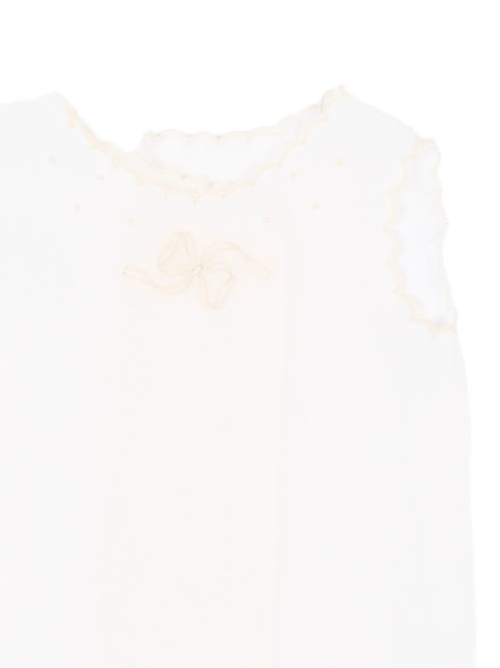 Mariella Ferrari Lucky embroidered sleeveless top Wit