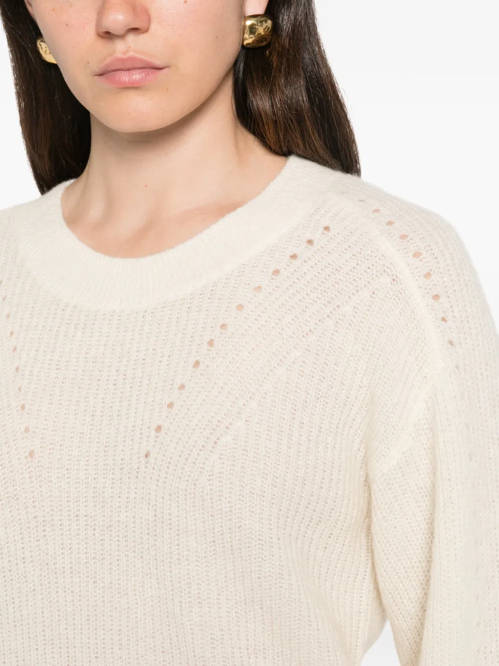 BOSS Trui met geperforeerde details Beige