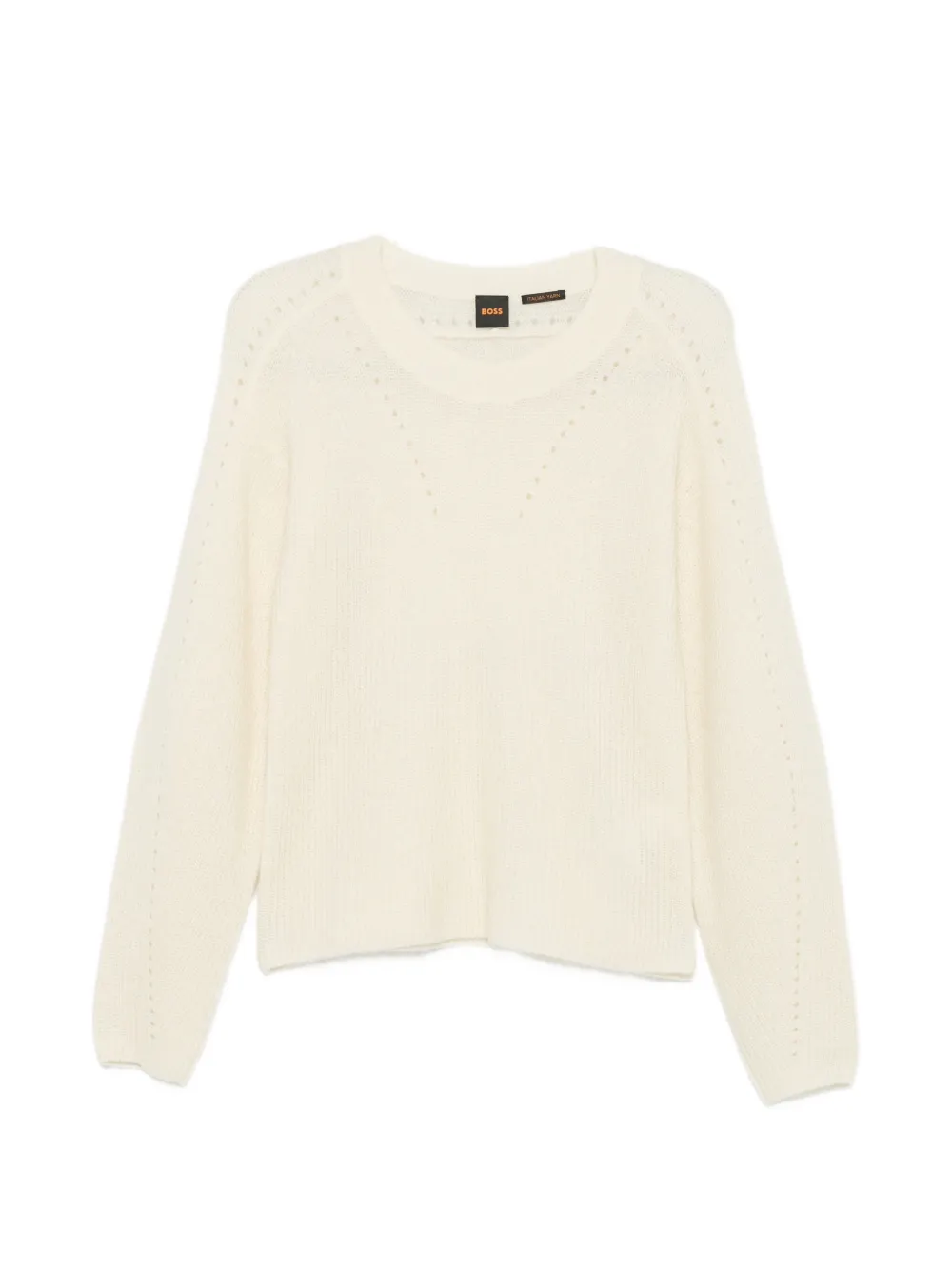 BOSS perforated-detail sweater