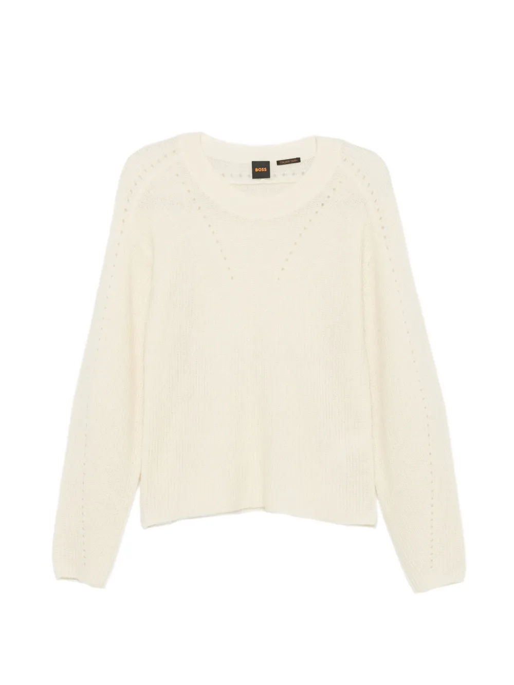 BOSS perforated-detail sweater - Toni neutri