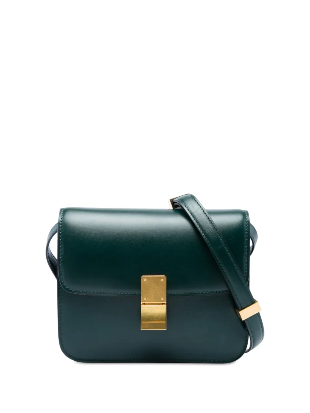 Celine Pre-Owned 2019 Teen Calfskin Classic Box crossbody bag - Verde
