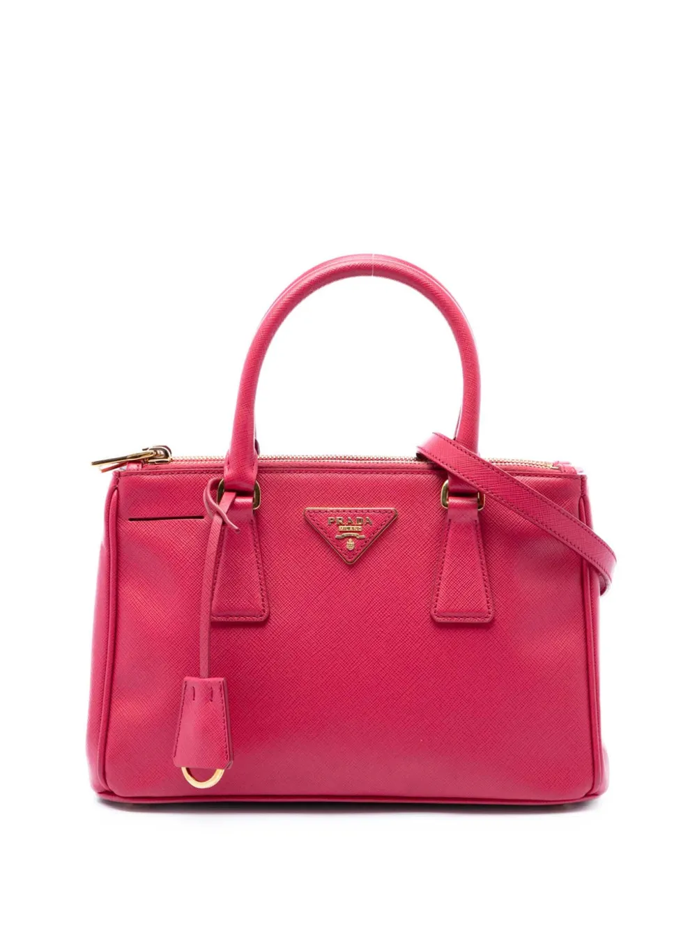 Prada Pre-Owned 2013-2026 Mini Saffiano Lux Galleria Double Zip satchel - Rosa