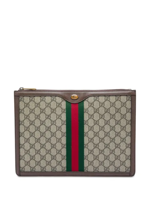 Gucci Pre-Owned 2016-2026 GG Supreme Web Ophidia clutch bag