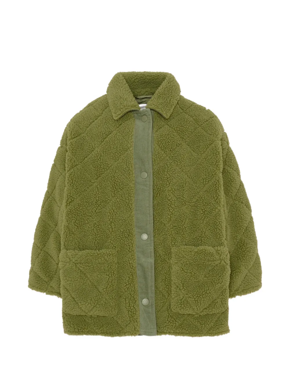 Stella McCartney Kids Giubbini quilted borg jacket - Verde