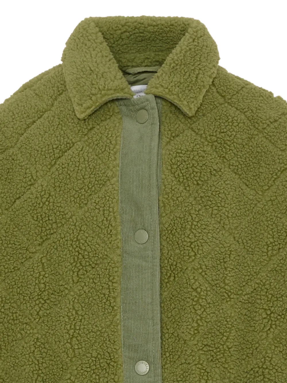 Stella McCartney Kids Giubbini quilted borg jacket Groen