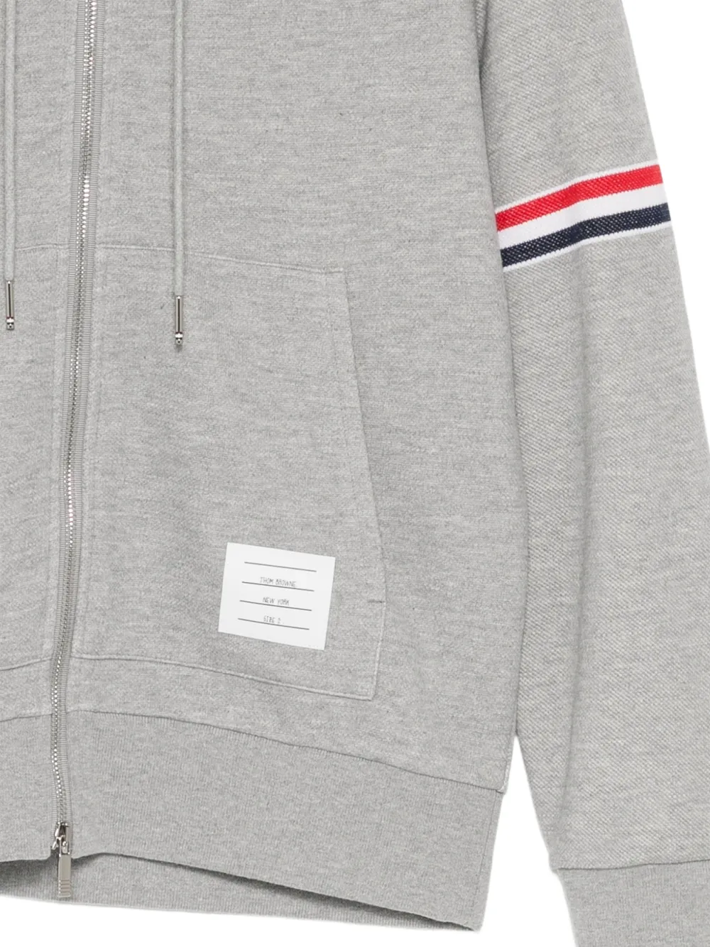 Thom Browne Hoodie met rits Grijs