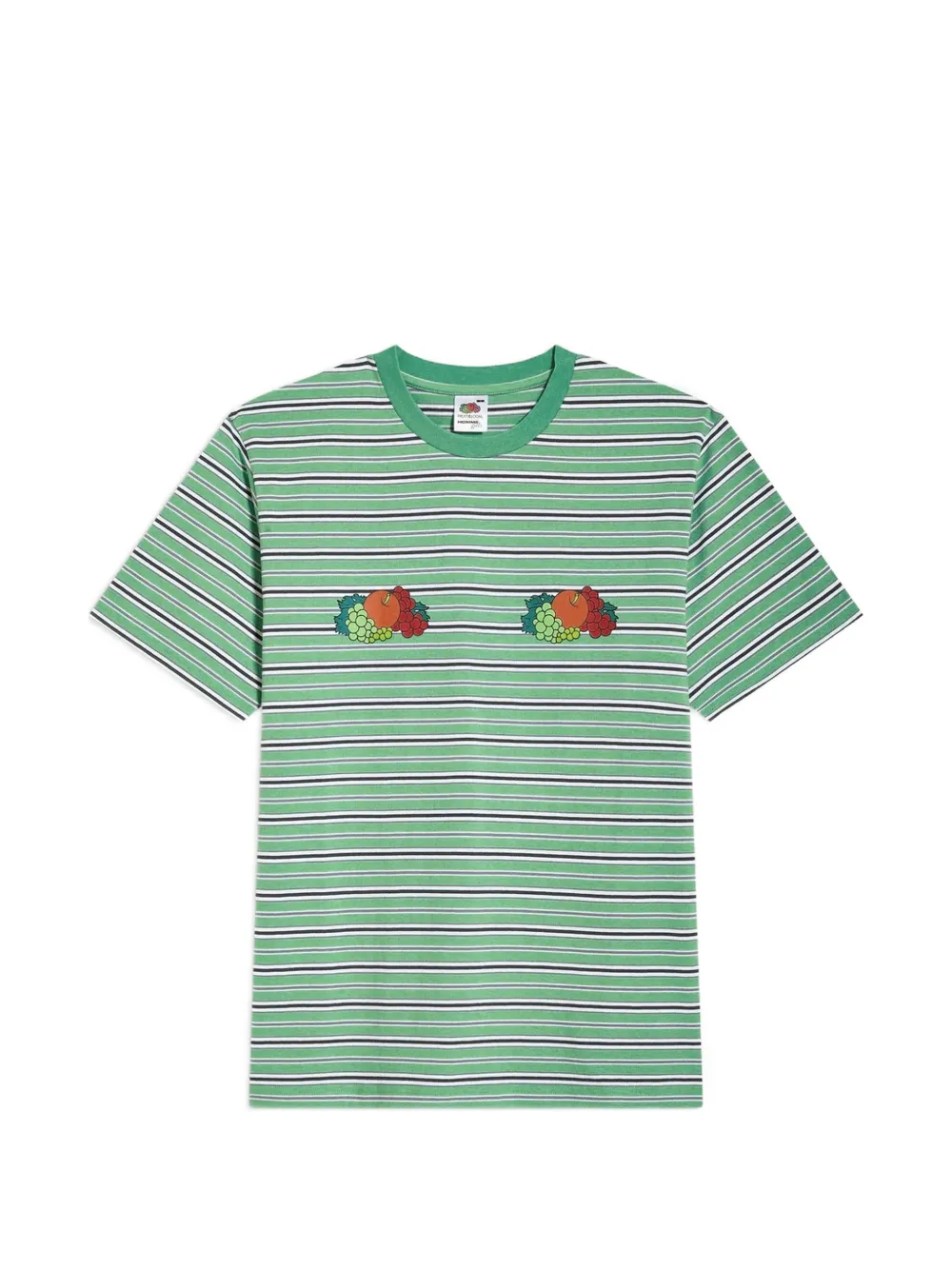 HommeGirls x Fruit of the Loom gestreiftes T-Shirt - Grün