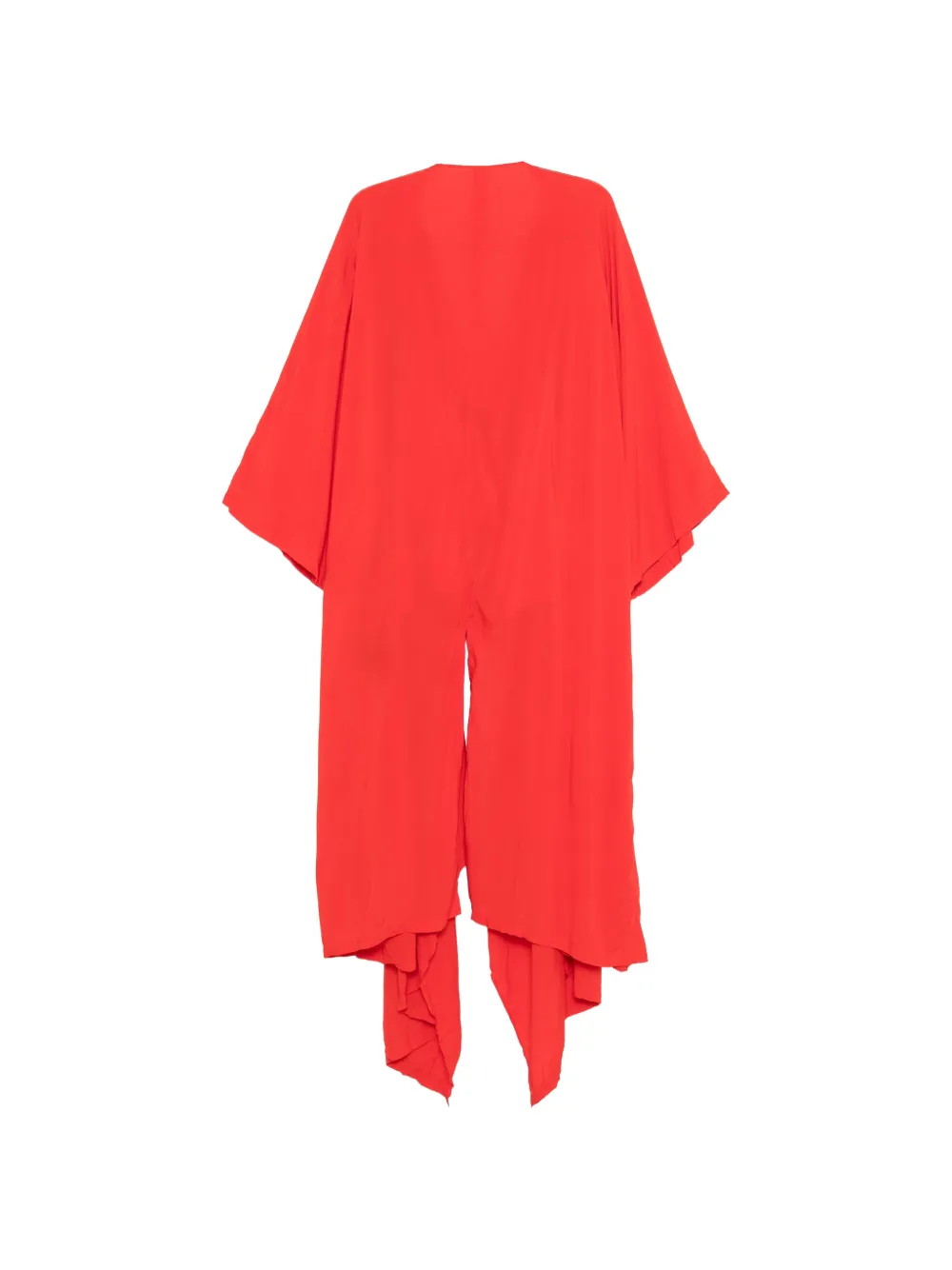 Yohji Yamamoto draped dolman-sleeve coat Rood