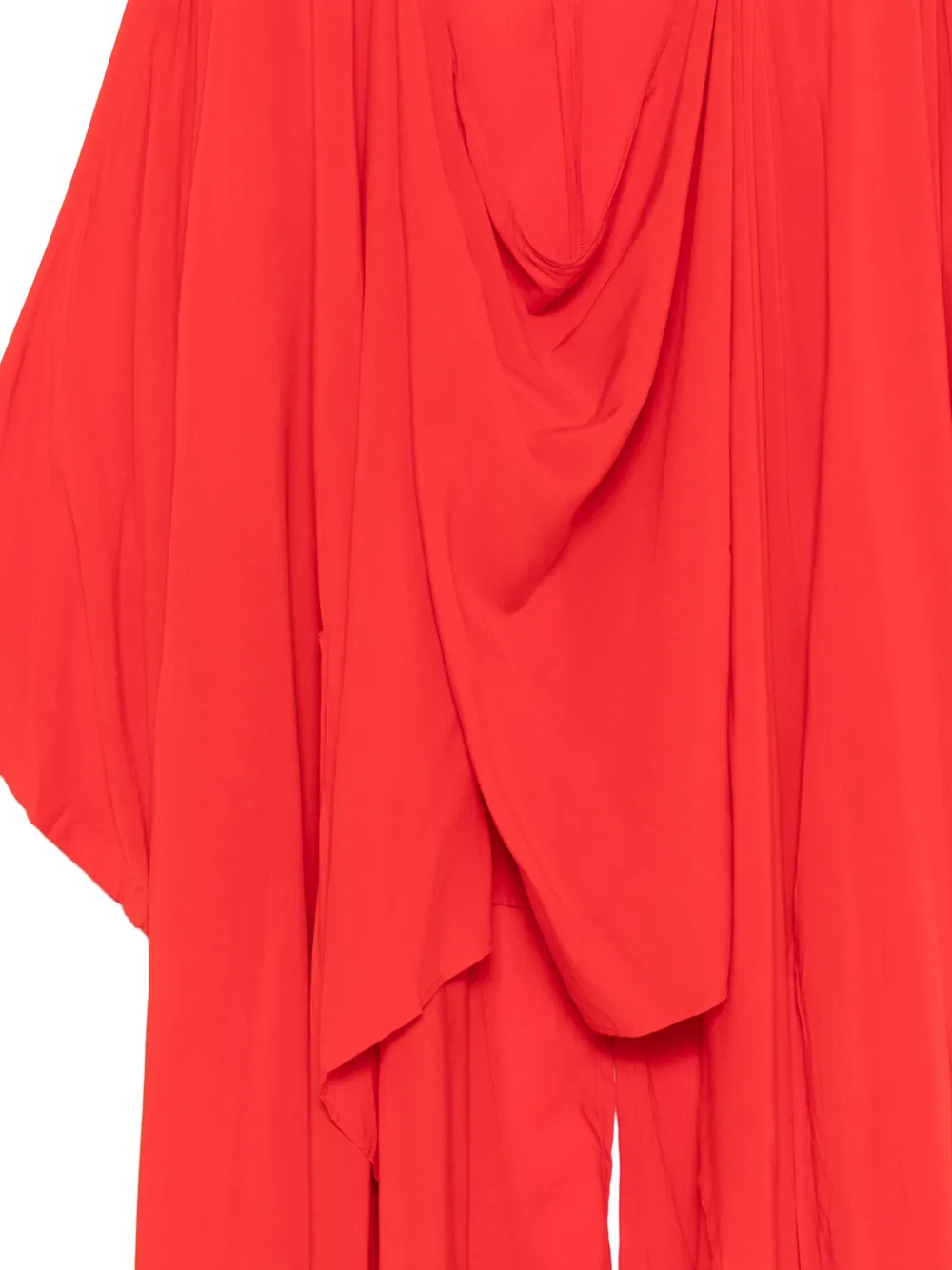 Yohji Yamamoto draped dolman-sleeve coat Rood