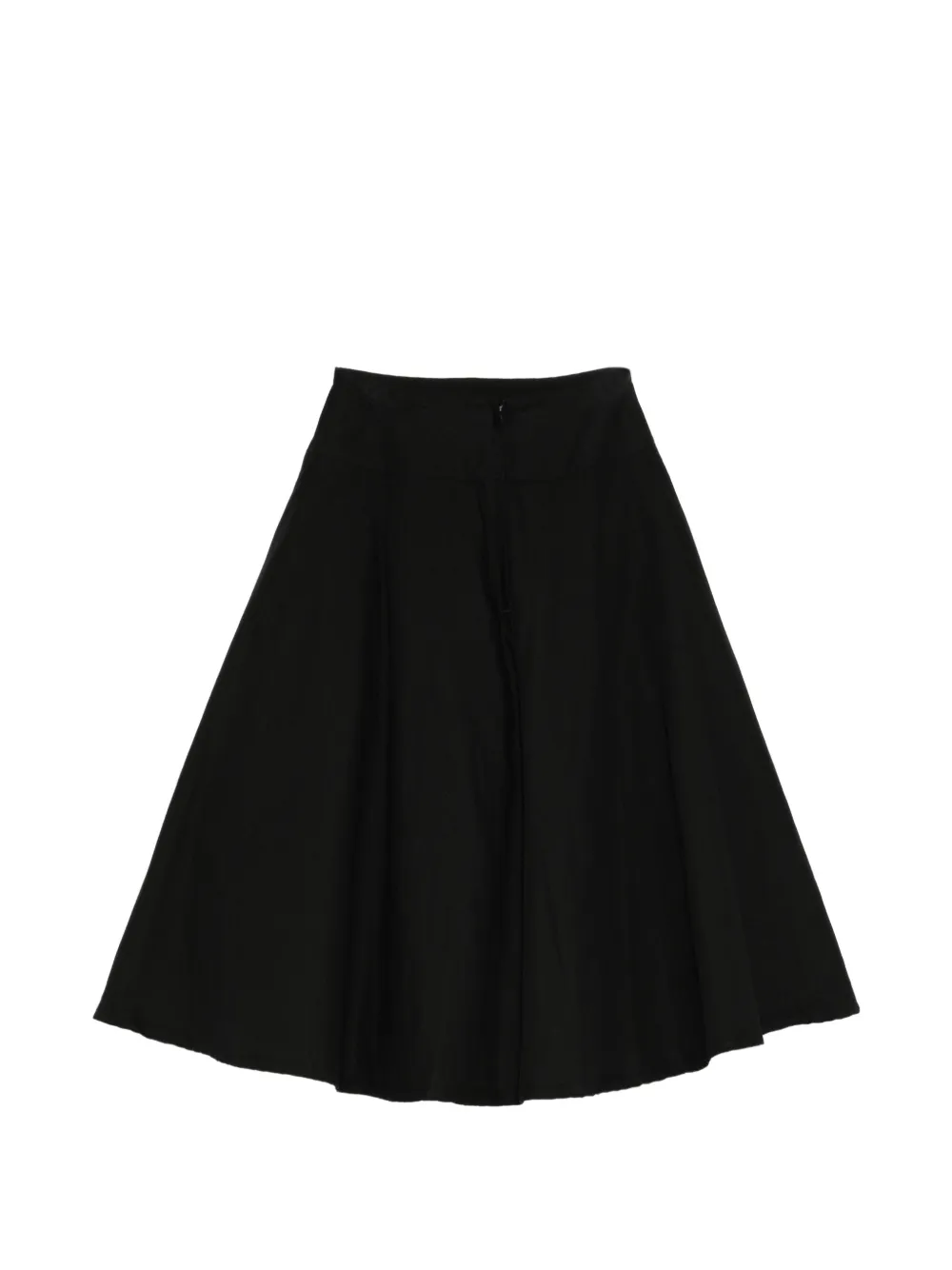 Yohji Yamamoto poplin gathered petticoat skirt Zwart