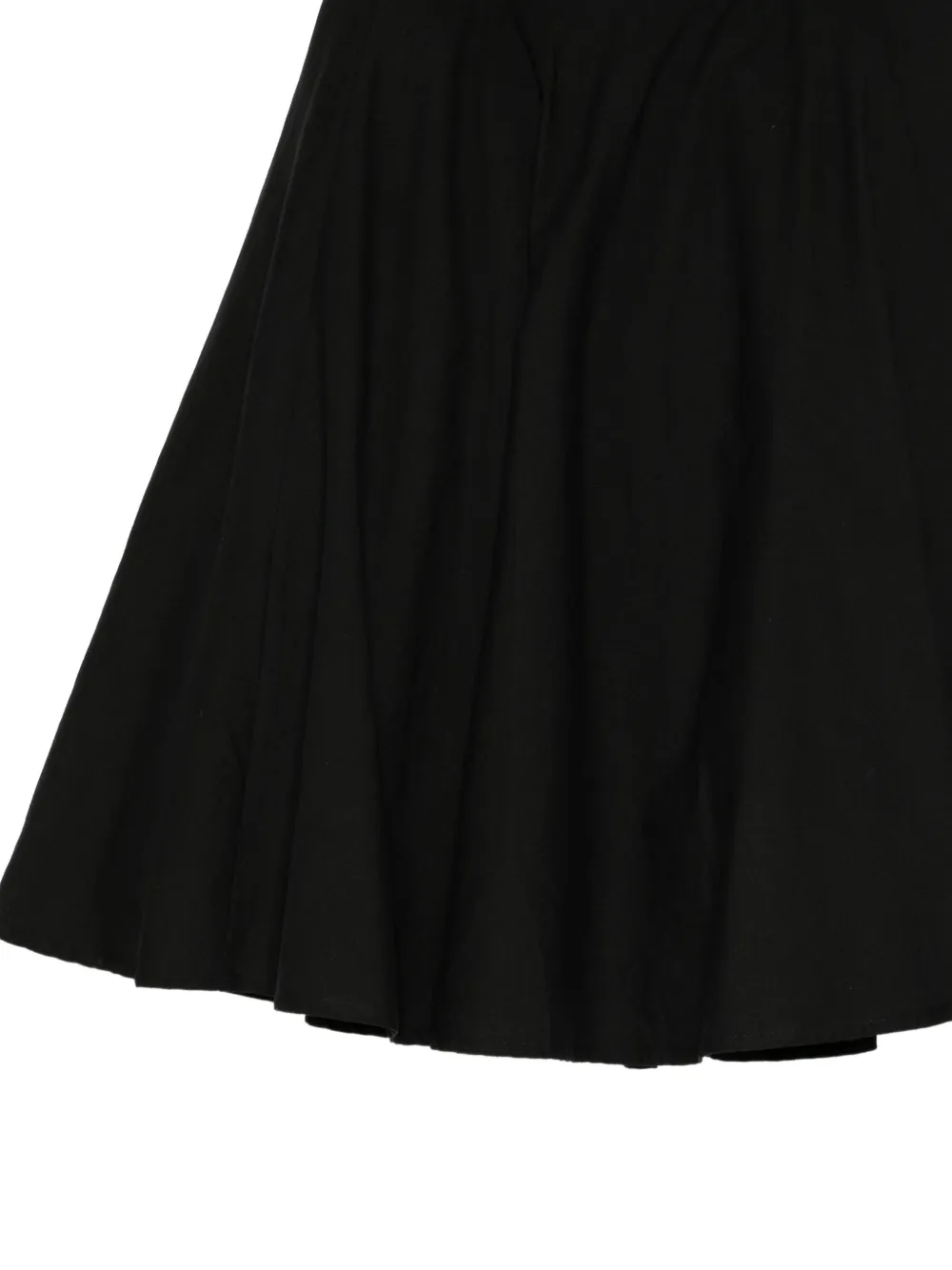 Yohji Yamamoto poplin gathered petticoat skirt Zwart