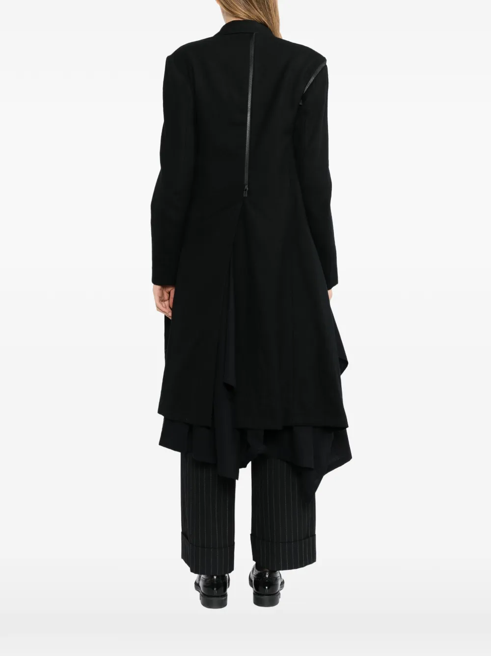 Yohji Yamamoto Saxony coat Zwart