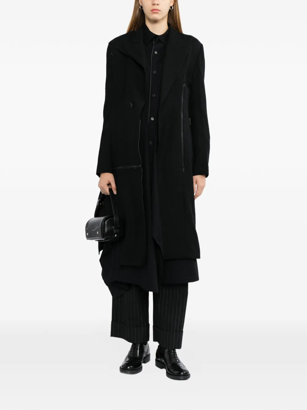 Yohji Yamamoto Saxony coat Zwart