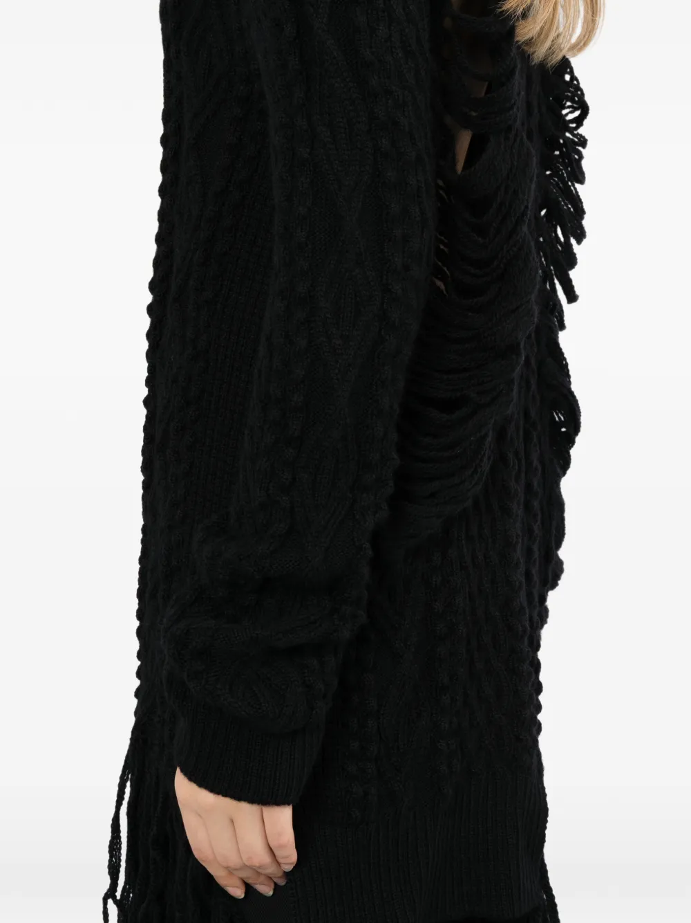 Yohji Yamamoto Carma trui Zwart