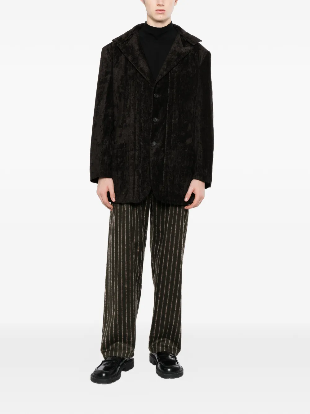 Yohji Yamamoto Gewatteerd jack met capuchon Zwart