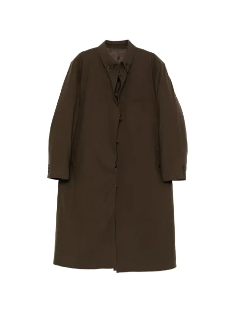 Yohji Yamamoto flannel belted coat