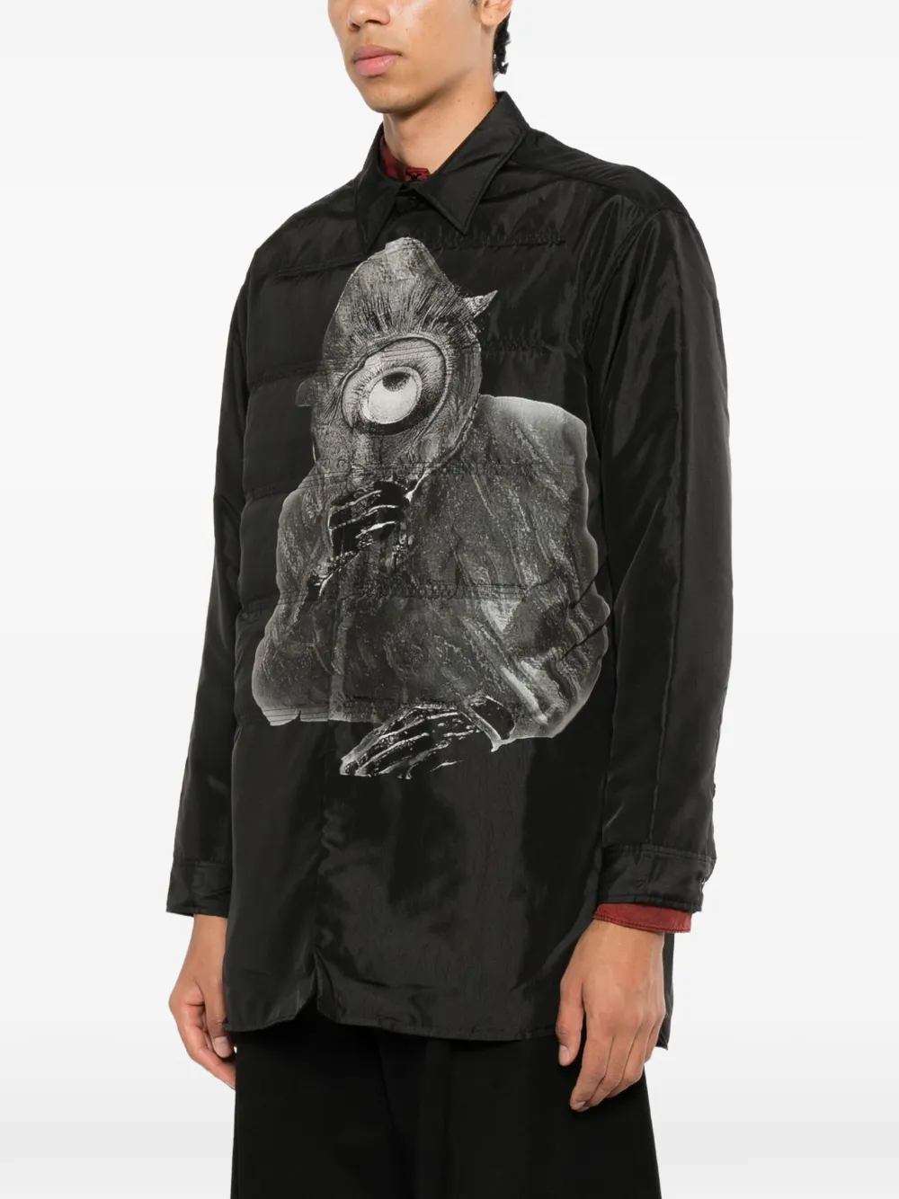 Yohji Yamamoto Gewatteerd overhemd Zwart