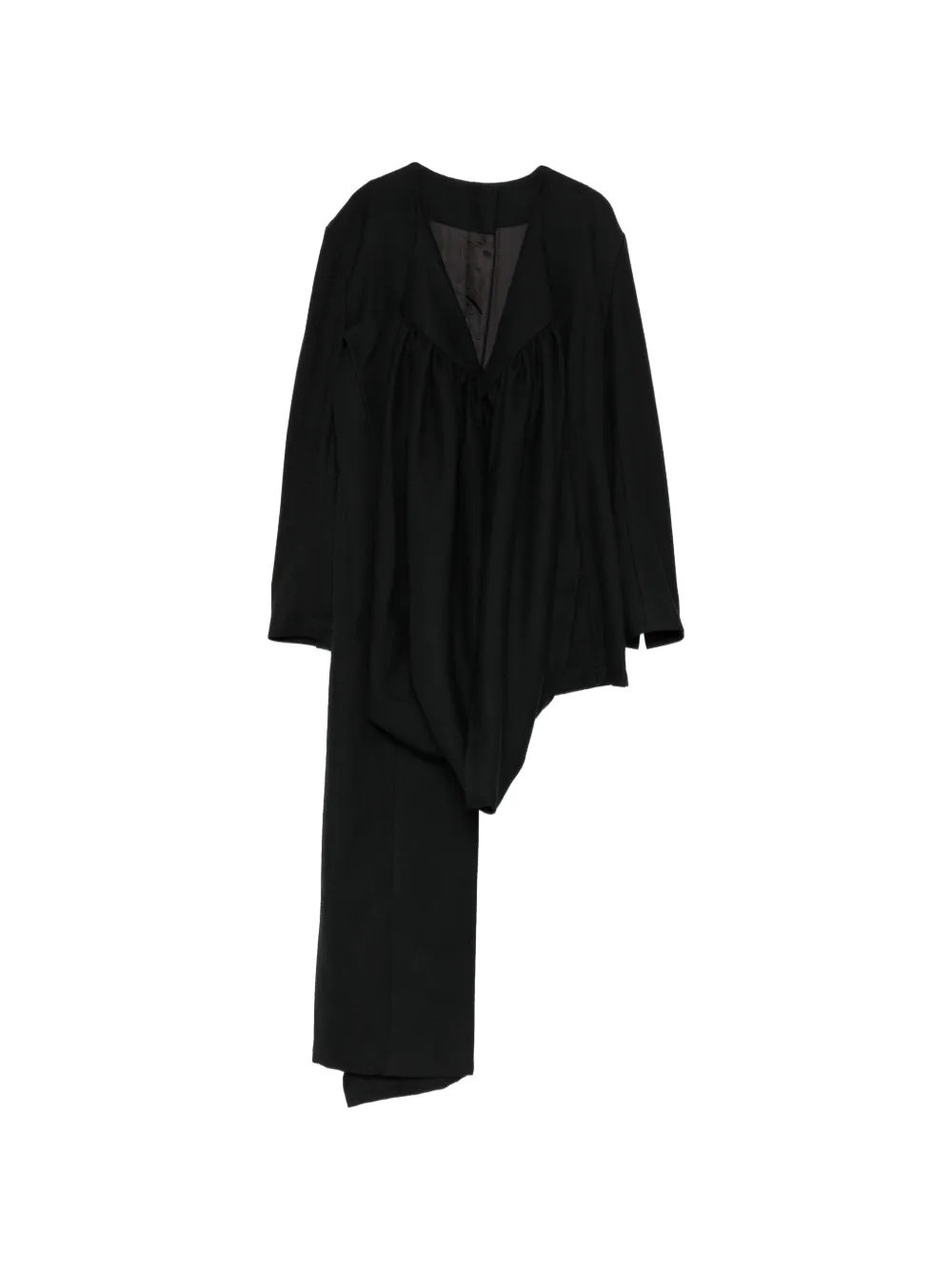 Yohji Yamamoto gathered stole coat