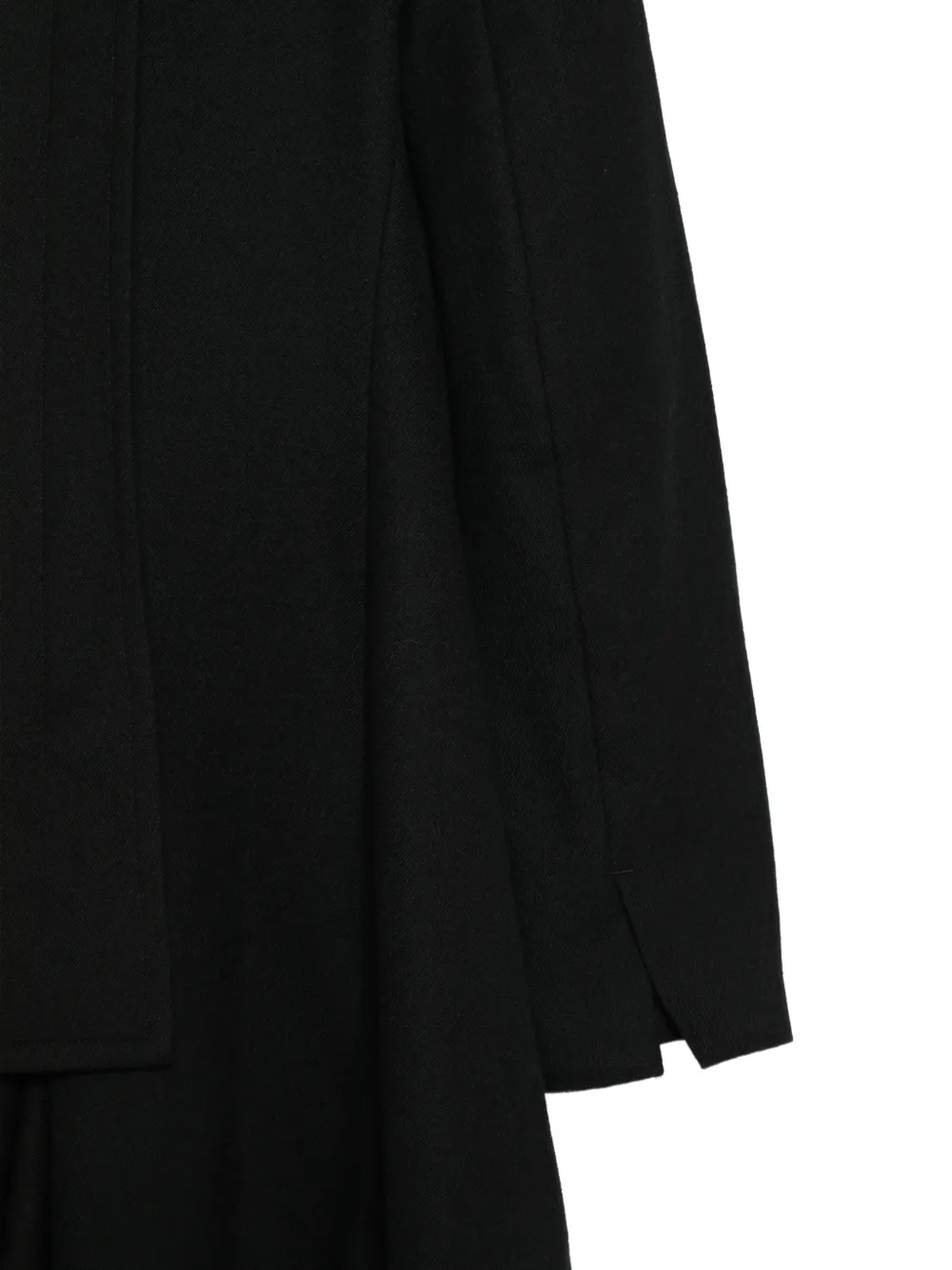 Yohji Yamamoto Jas met stola en rimpeldetails Zwart