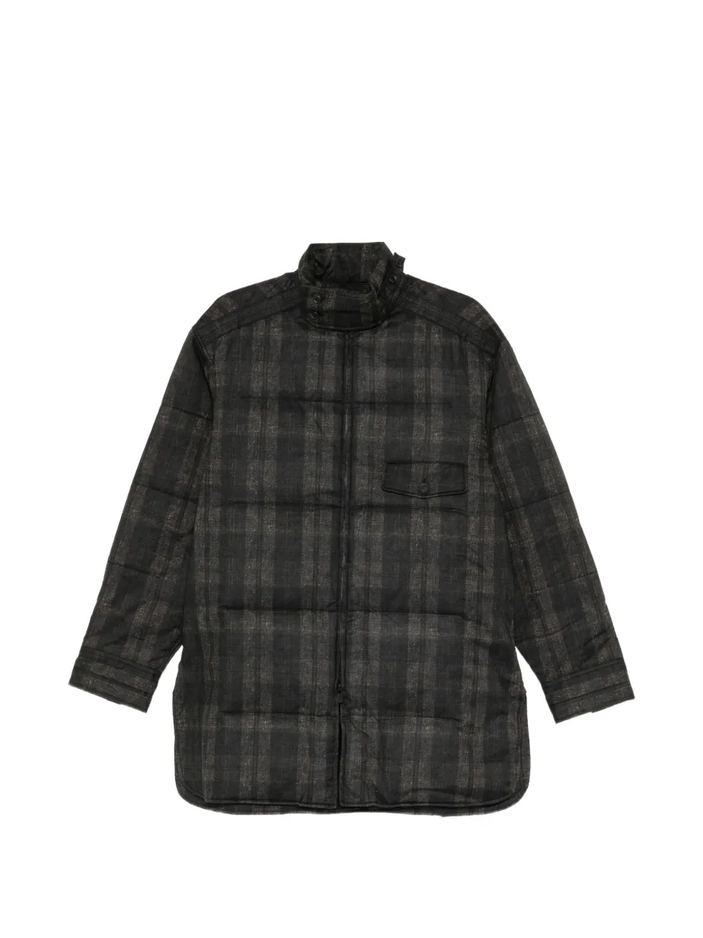 Yohji Yamamoto Madras Ink plaid padded shirt