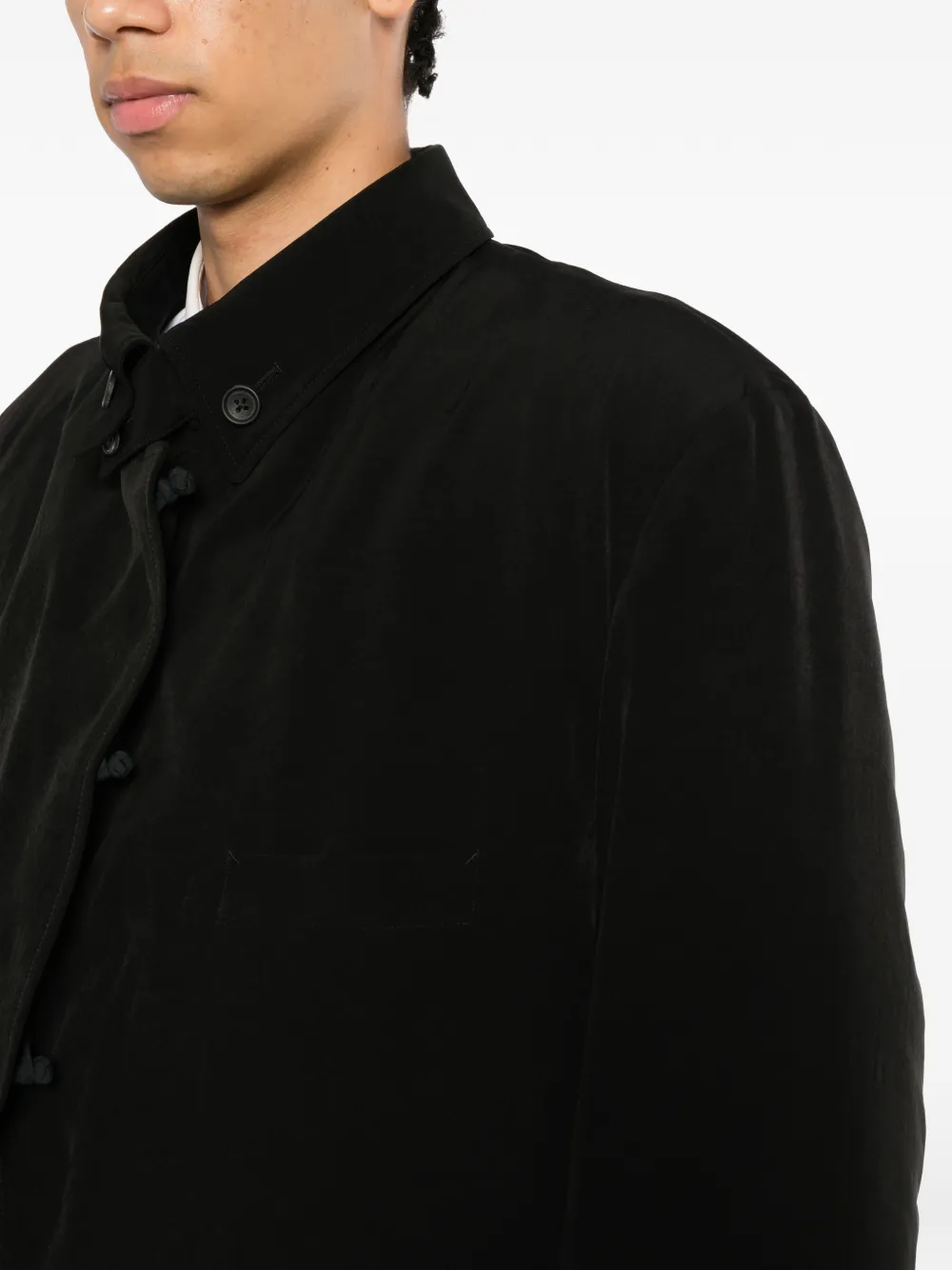 Yohji Yamamoto Smokingjas met ceintuur Zwart