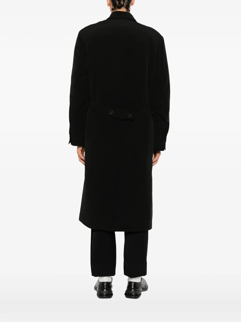Yohji Yamamoto Smokingjas met ceintuur Zwart
