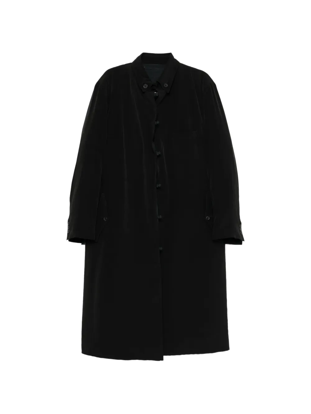Yohji Yamamoto Cappotto smoking con cintura - Nero