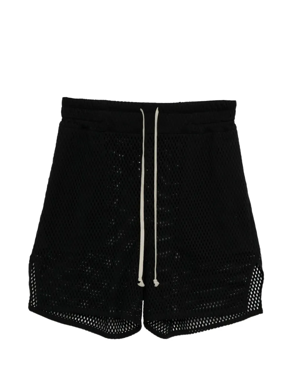 Rick Owens mesh-knit drawstring shorts - Nero