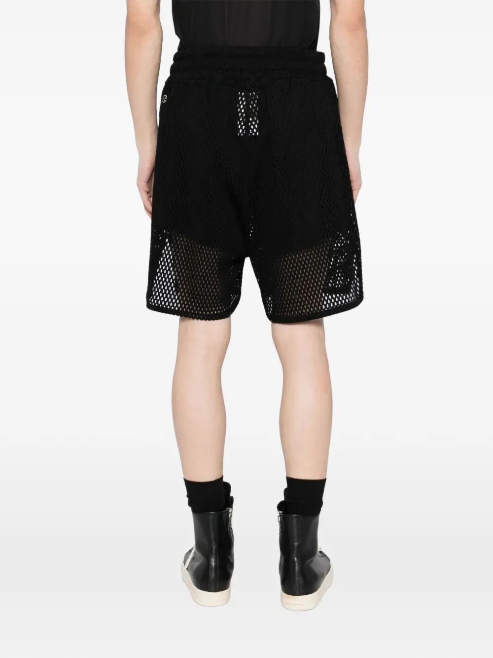 Rick Owens x Champion mesh drawstring track shorts Zwart