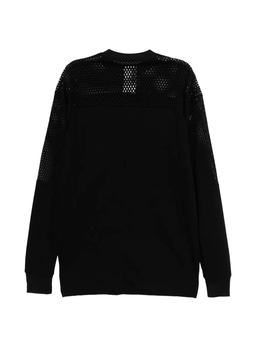 Rick Owens x Champion T-shirt met mesh vlak en lange mouwen Zwart