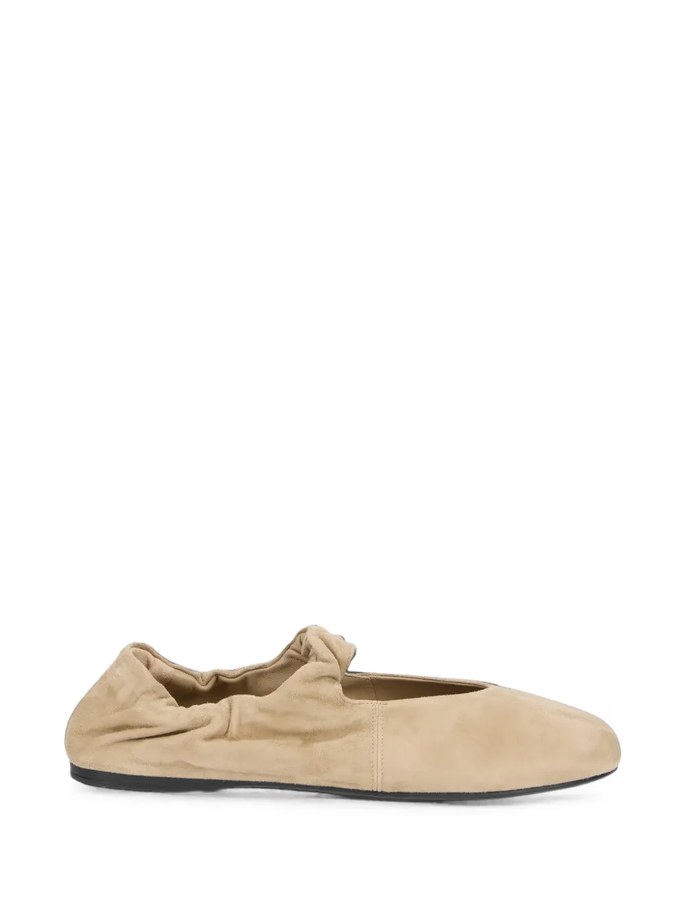 Miu Miu elasticated suede ballet flats - Toni neutri