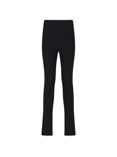 The Frankie Shop zip-hem ribbed-knit trousers