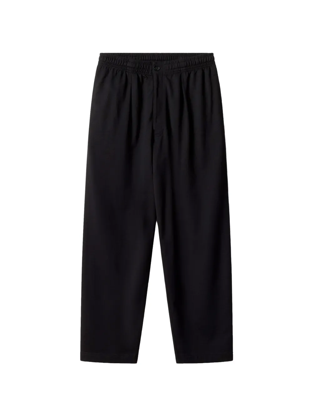 Maison Kitsuné logo-embroidered pleated trousers - Nero