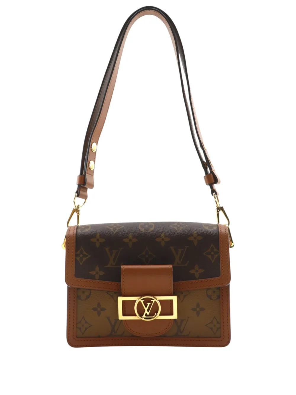 Louis Vuitton Pre-Owned 2020 Monogram Reverse Mini Dauphine satchel - Marrone