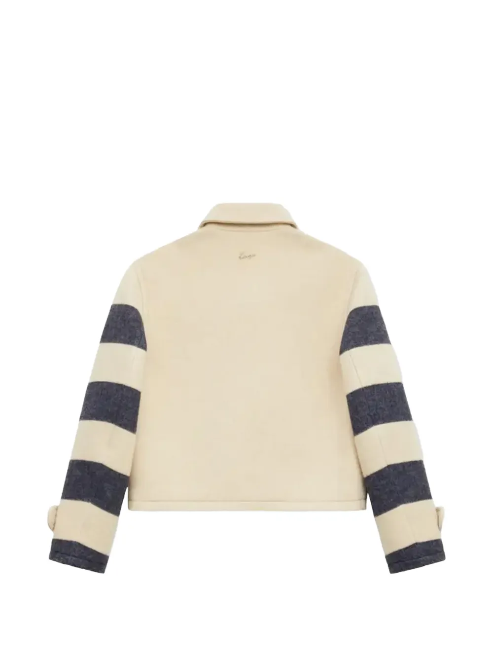 Kenzo striped-sleeve jacket Beige
