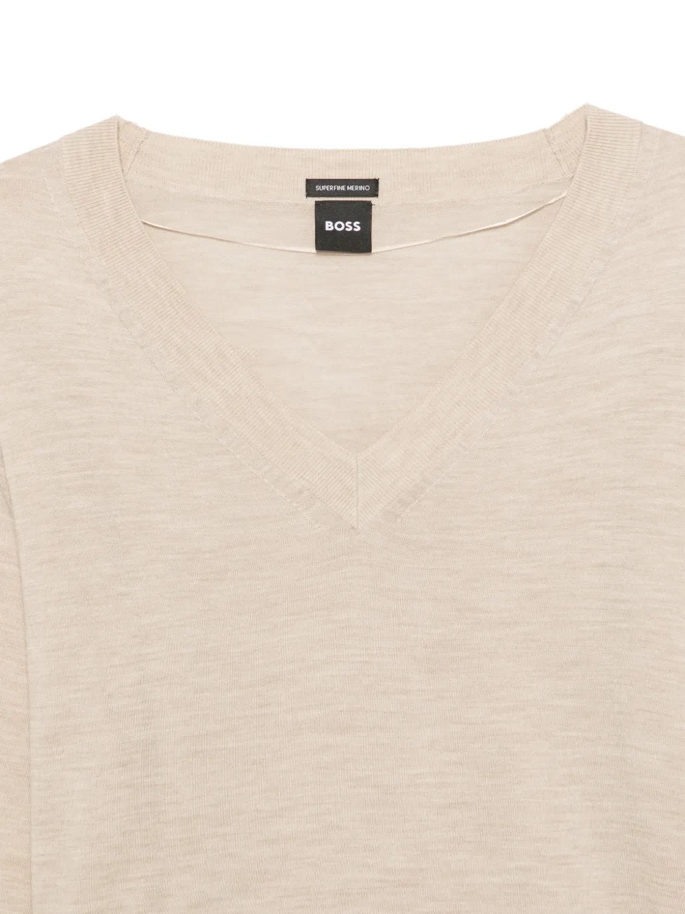 BOSS Trui met V-hals Beige