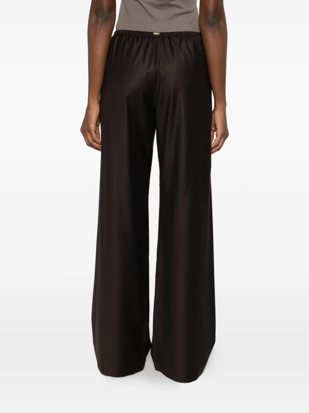 Herno elasticated wide-leg trousers Bruin