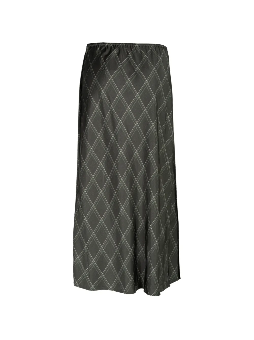Vince Geruite midi-rok met diamant-patroon Groen