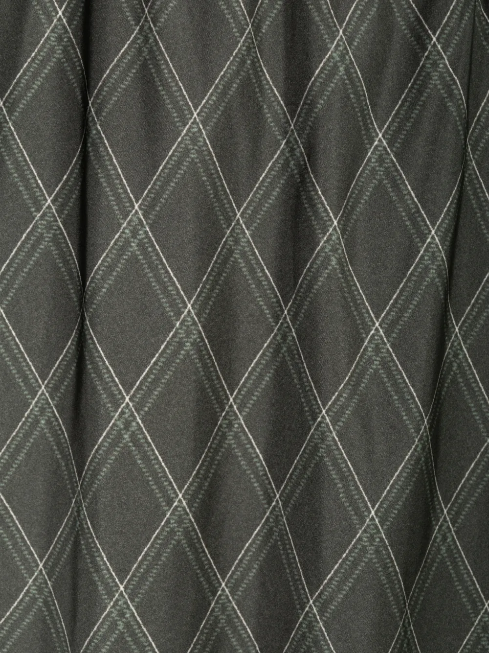 Vince Geruite midi-rok met diamant-patroon Groen