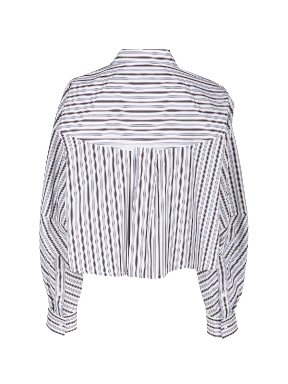 AGOLDE Agnes Striped Shirt in White, view 2