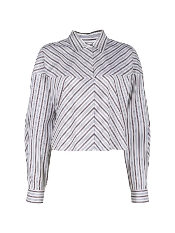 Agolde Agnes Striped Shirt in White