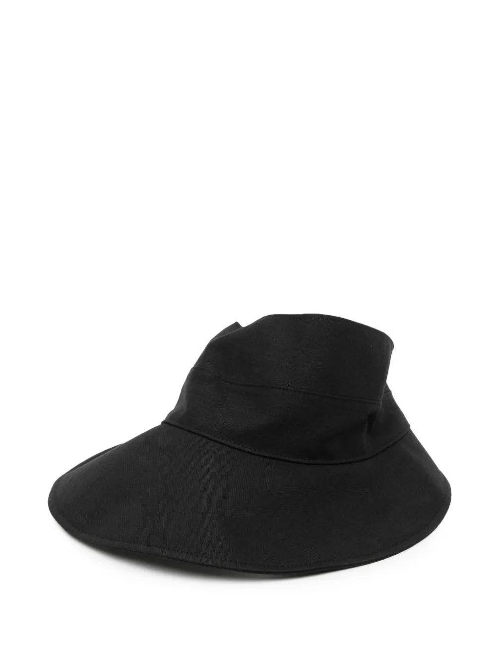 Yohji Yamamoto Visiera estiva in lino - Nero