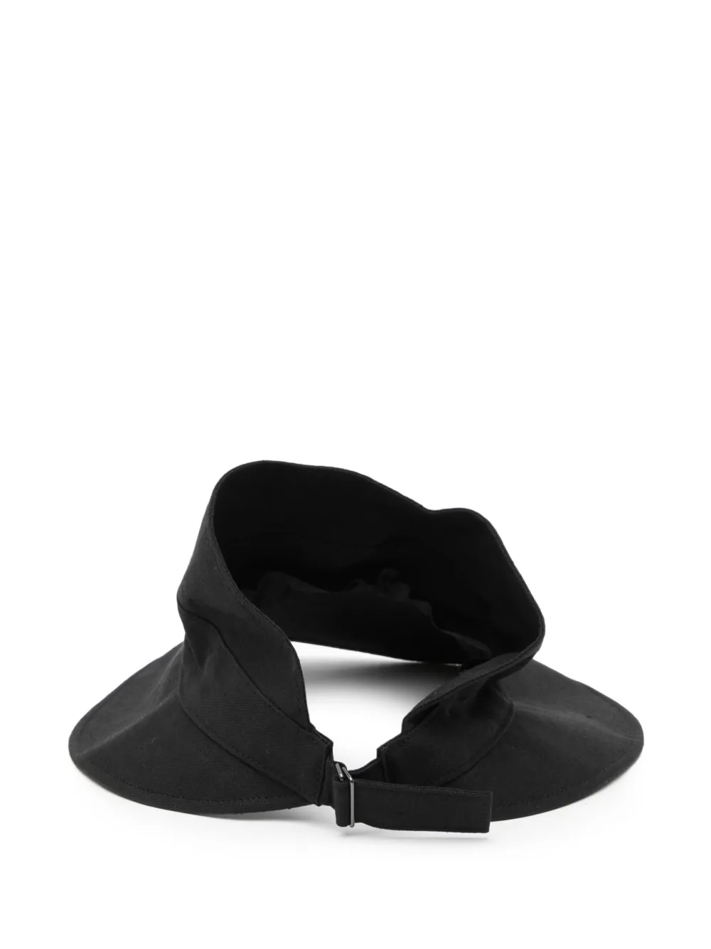 Yohji Yamamoto Zonneklep met vlas Zwart