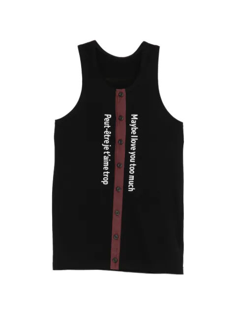 Yohji Yamamoto button-up tank top