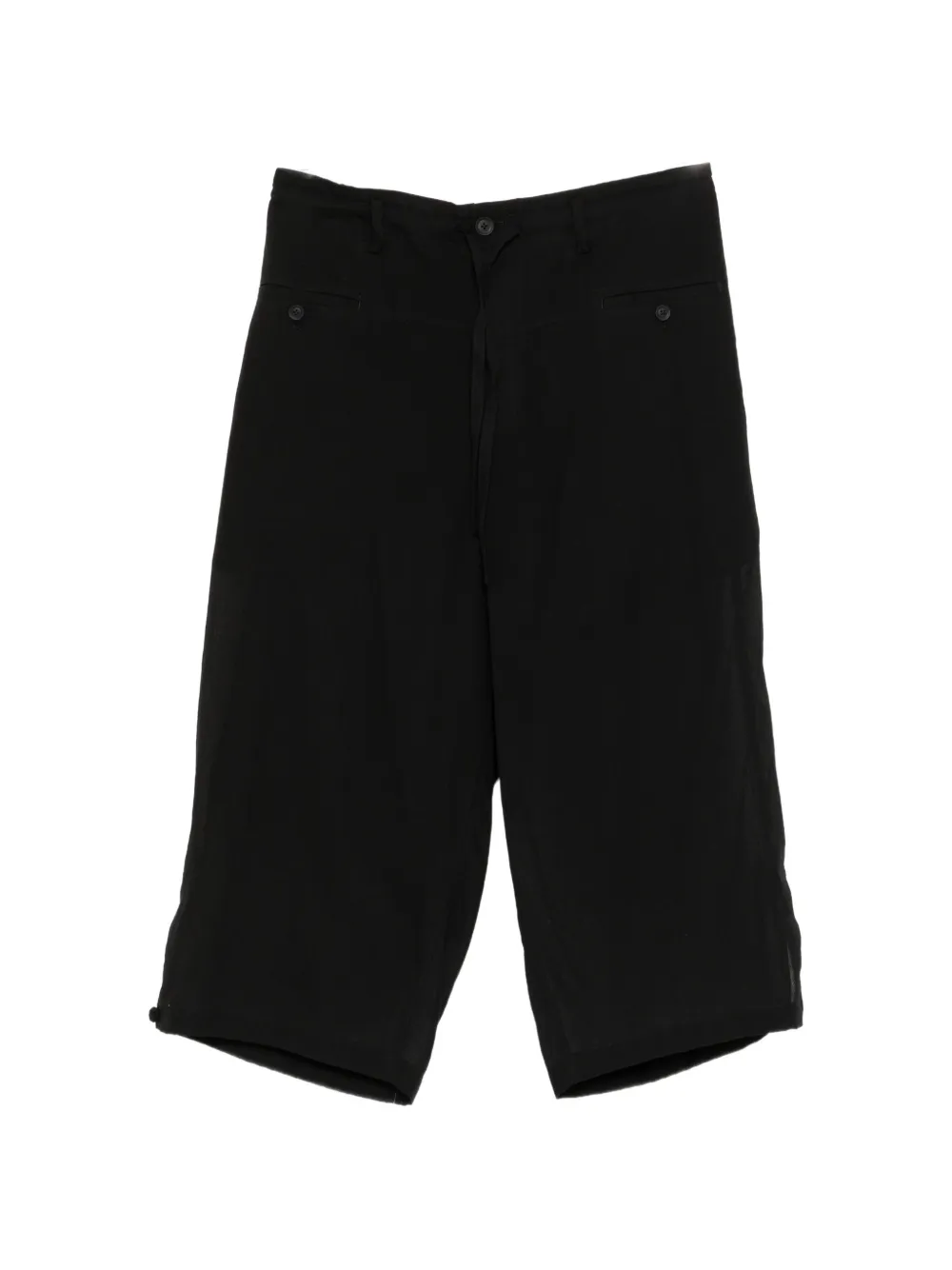 Yohji Yamamoto China Button shorts Zwart