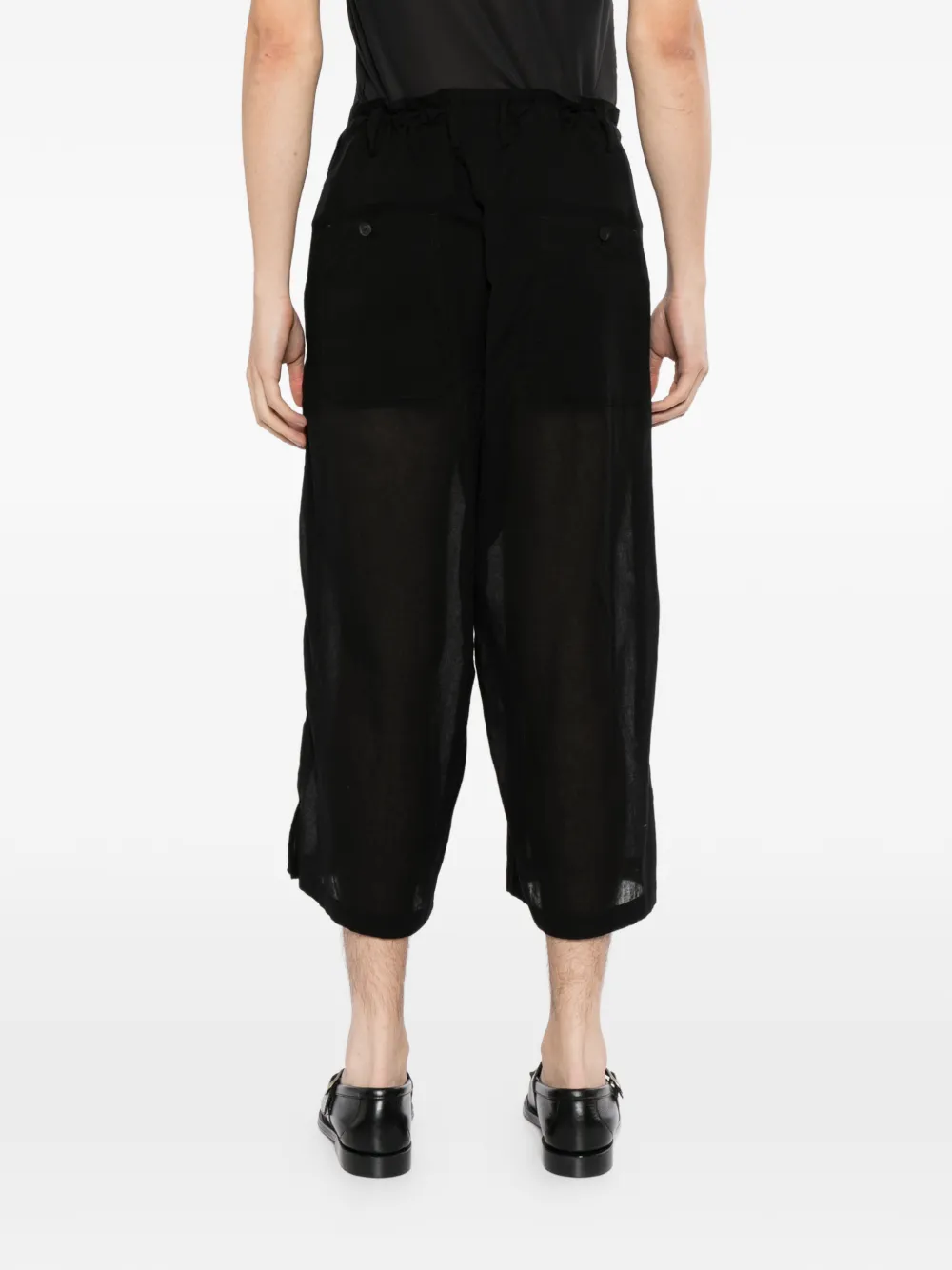 Yohji Yamamoto China Button shorts Zwart