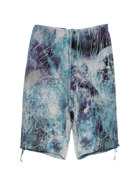 Yohji Yamamoto short Sea à imprimé abstrait