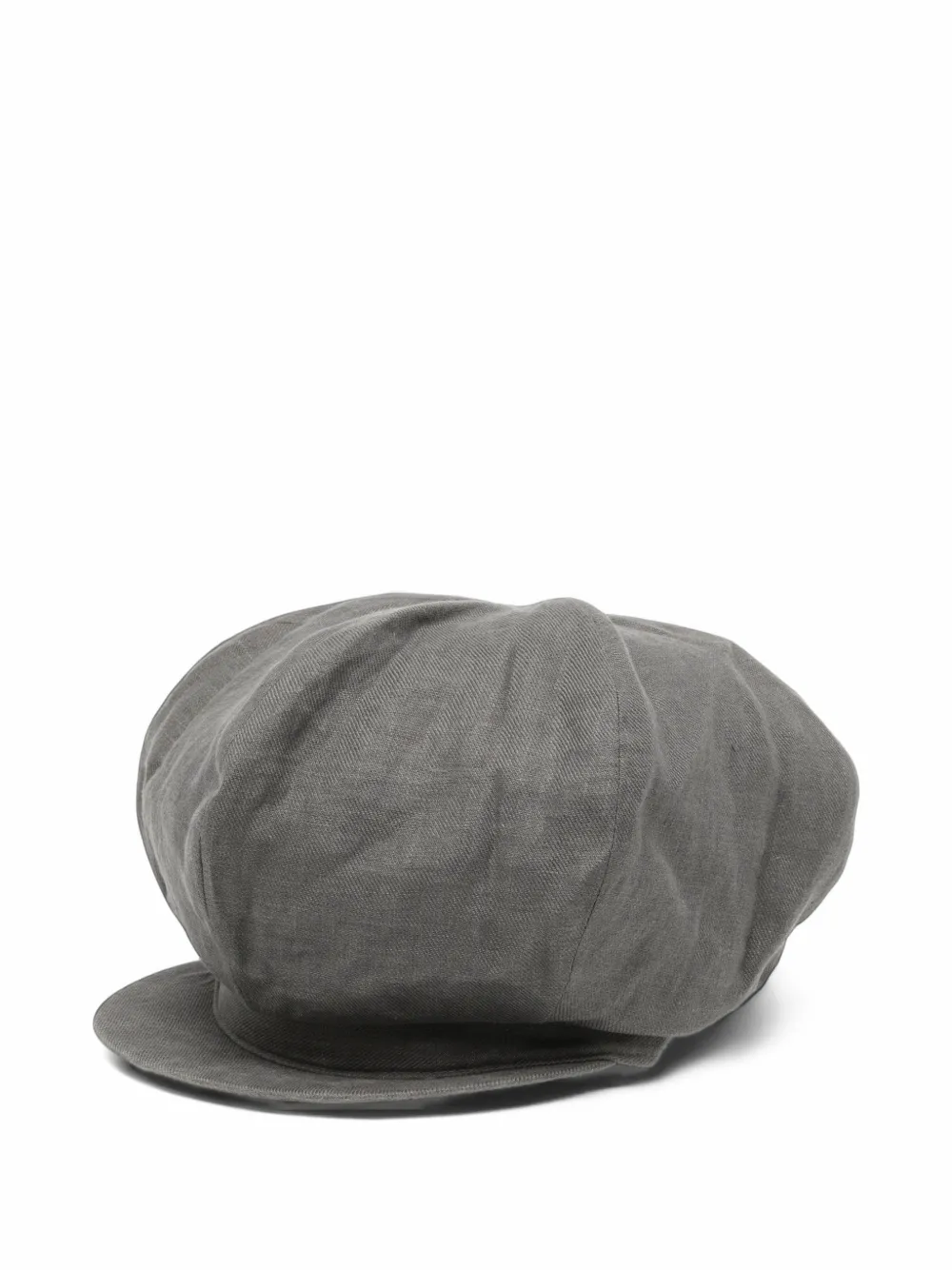 Yohji Yamamoto casquette en sergé de lin - Gris
