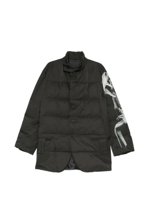 Yohji Yamamoto horizontal-padded graphic-print jacket